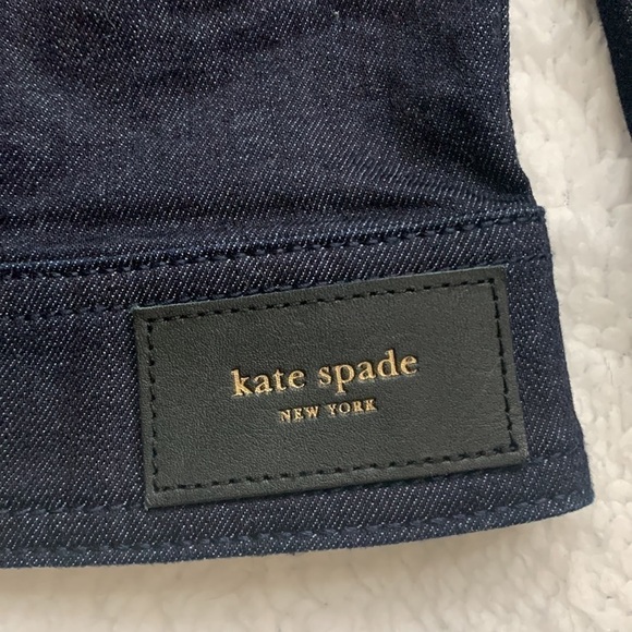 𝅺Kate Spade BROOME STREET ROSE FLORAL DARK JEAN DENIM JACKET - Picture 7 of 10